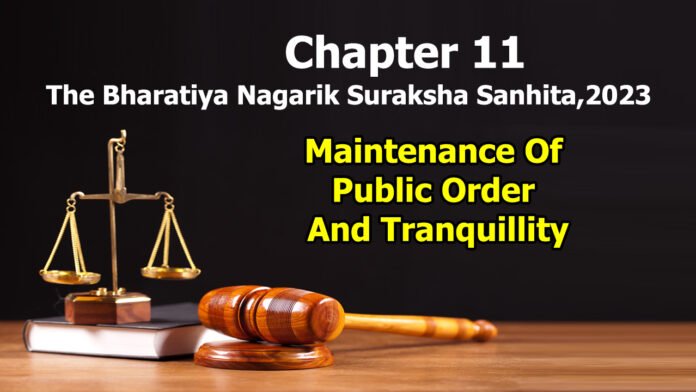 Chapter 11 – Maintenance Of Public Order And Tranquillity