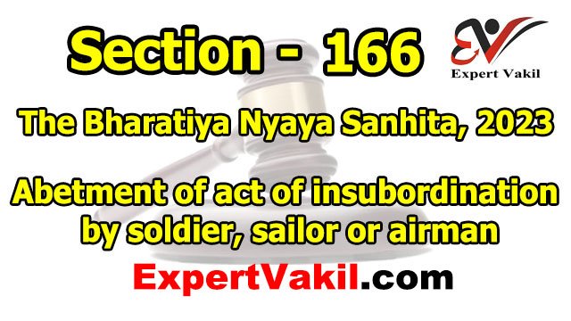 BNS Section 166 in Hindi
