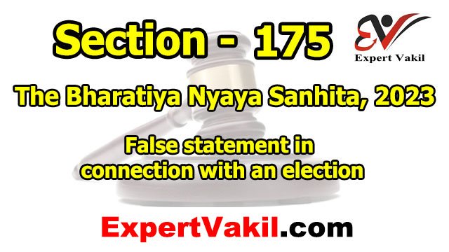 BNS Section 175 in Hindi