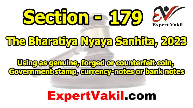 BNS Section 179 in Hindi