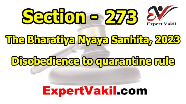 बीएनएस धारा 273 क्या है | BNS Section 273 in Hindi