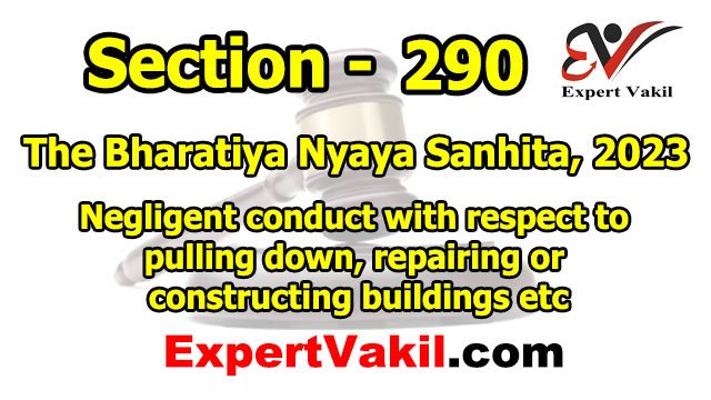 बीएनएस धारा 290 क्या है | BNS Section 290 in Hindi