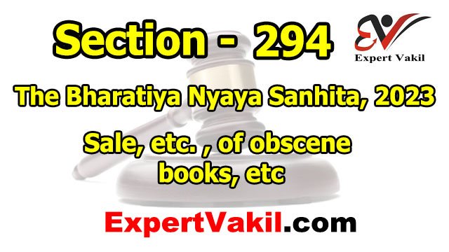बीएनएस धारा 294 क्या है | BNS Section 294 in Hindi