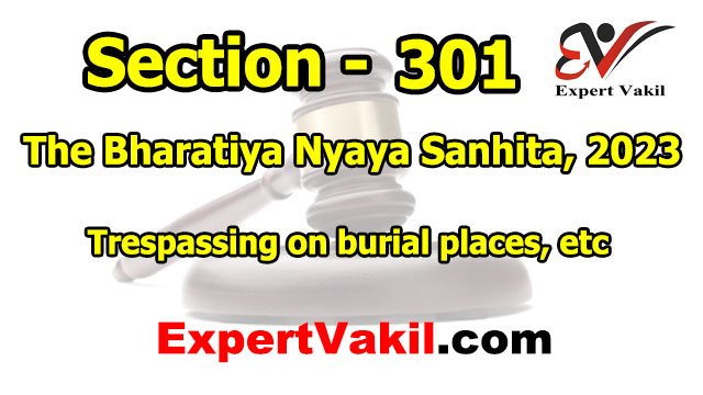 बीएनएस धारा 301 क्या है | BNS Section 301 in Hindi