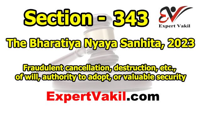 बीएनएस धारा 343 क्या है | BNS Section 343 in Hindi
